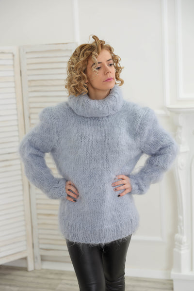 Light Blue Turtleneck Pullover