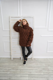 Brown Turtleneck wool sweater