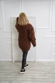 Brown Turtleneck wool sweater