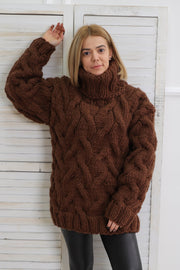 Brown Turtleneck wool sweater