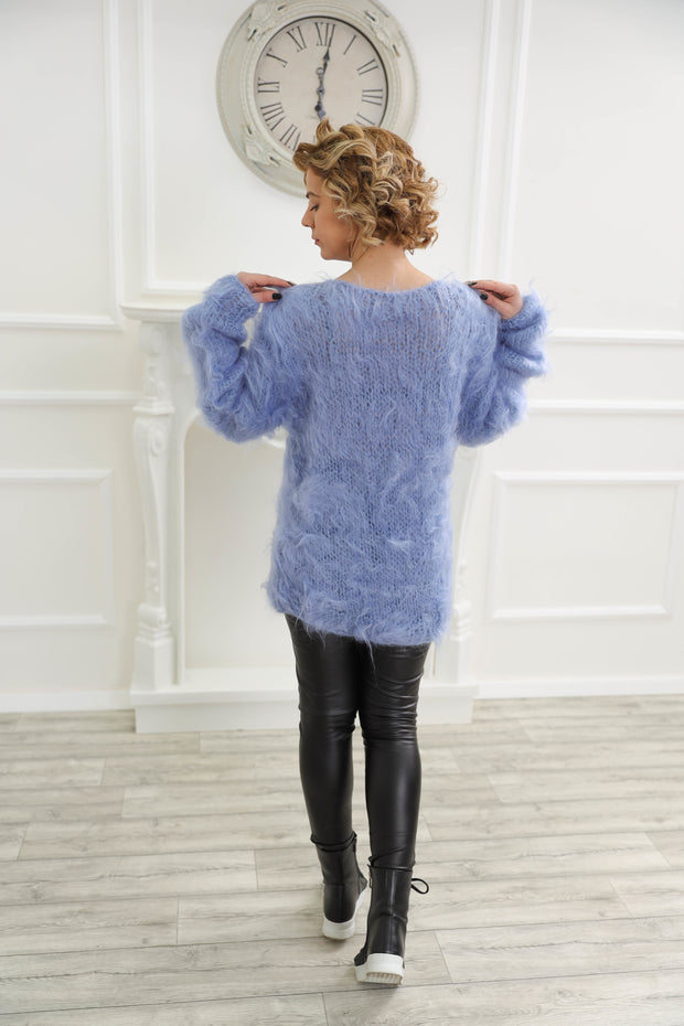 Blue Mohair Sweater