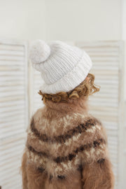 White handmade mohair hat