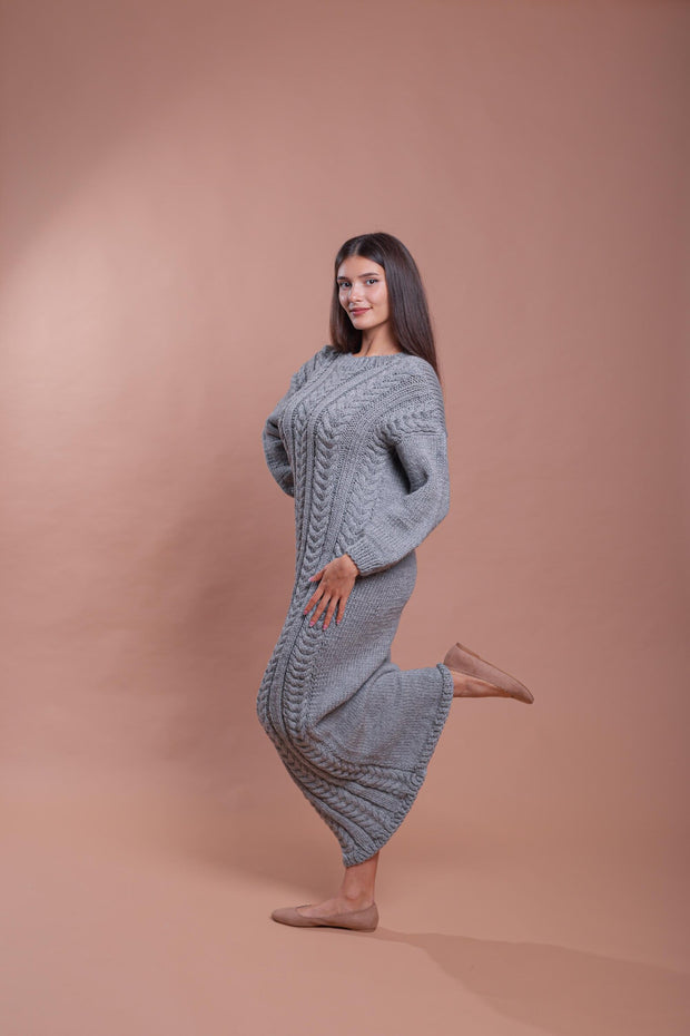 2XL Ready to ship Grey Sweater Dress
