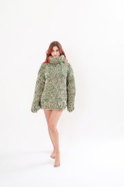 Melange Wool Long Sleevesa Sweater