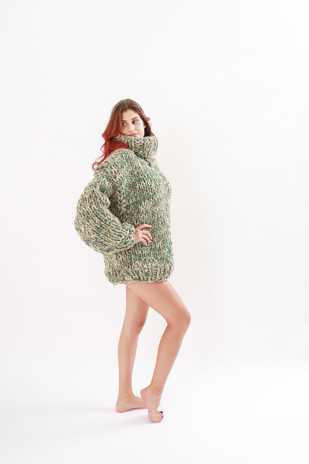 Melange Wool Long Sleevesa Sweater