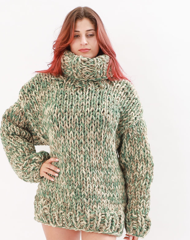 Melange Wool Long Sleevesa Sweater