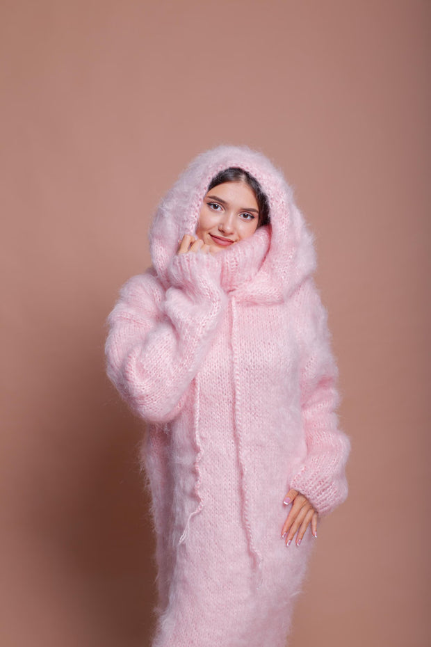 pink mohair dress Long Dress - PATTERN