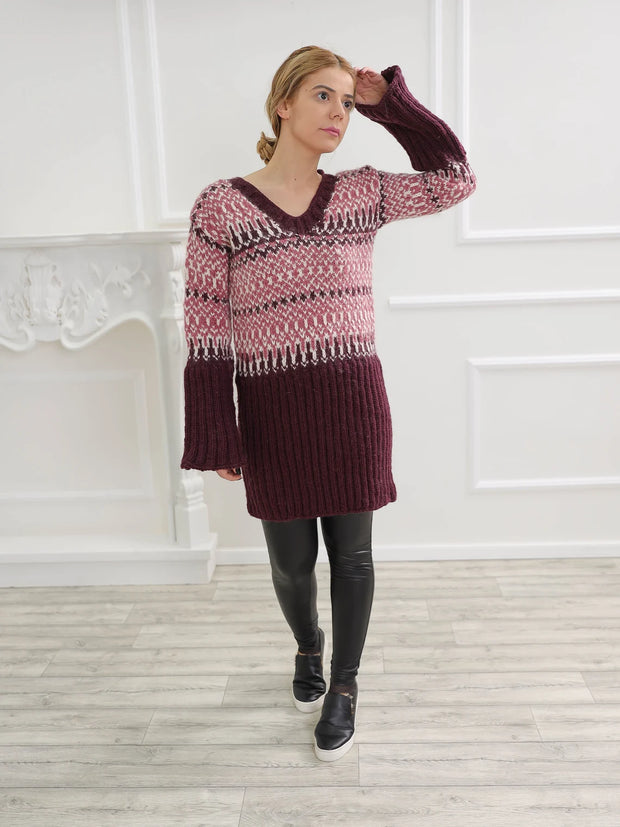 Wool Nordic Sweater Dress