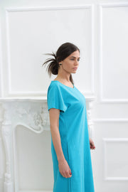 Organic Linen Dress Short Sleeves