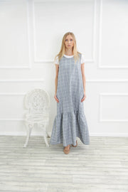 Long Linen Dress with Pockets