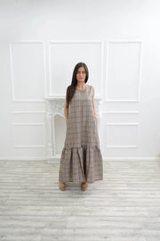 Long Linen Dress with Pockets