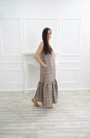 Long Linen Dress with Pockets