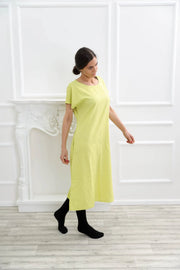 Organic Linen Dress with Pockets