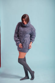 Fluffy Mohair Turtleneck Sweater