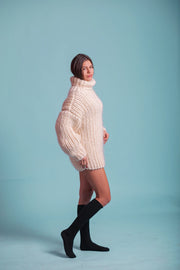 Handmade Mohair And Wool Turtleneck Sweater