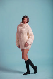 Handmade Mohair And Wool Turtleneck Sweater