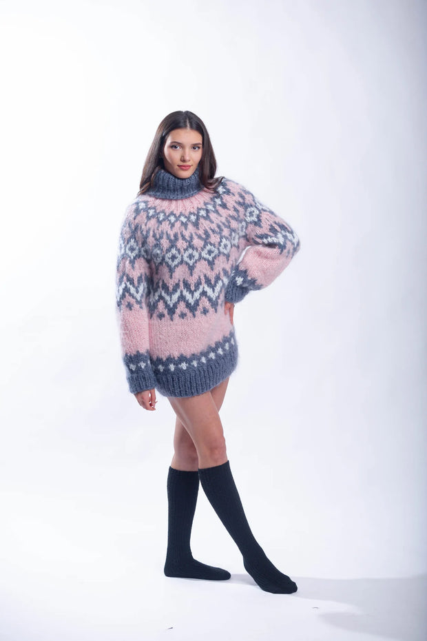 Mohair Nordic Fluffy Sweater