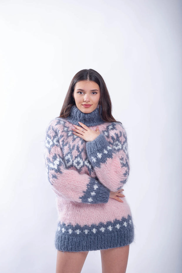 Mohair Nordic Fluffy Sweater