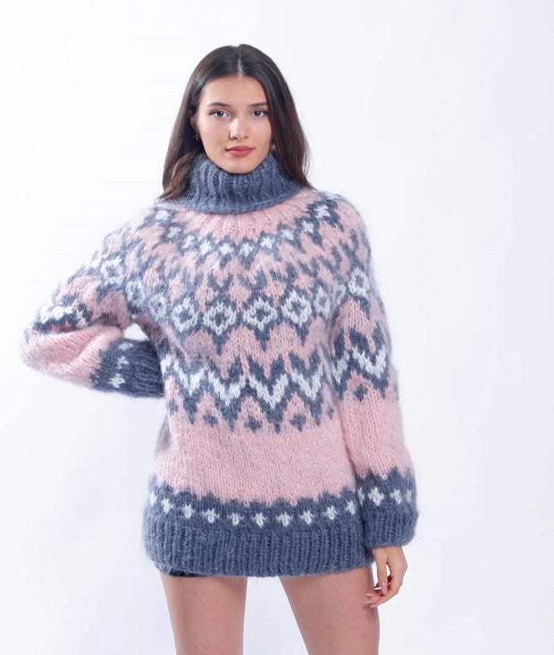 Mohair Nordic Fluffy Sweater