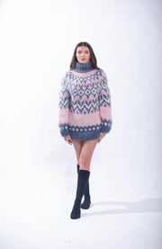 Mohair Nordic Fluffy Sweater