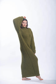 Giant Turtleneck Maxi Sweater Dress