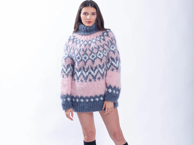 Mohair Nordic Fluffy Sweater