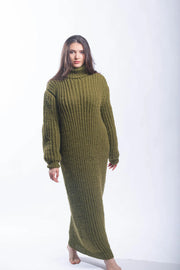 Giant Turtleneck Maxi Sweater Dress