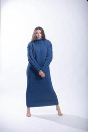 Maxi Wool Dress with Giant Turtleneck