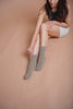 Ready to Ship Handmade Beige Wool Knit Socks