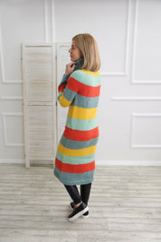 Striped Long Wool sweater Dress