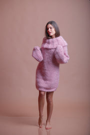 Pink Mohair Dress Sweater