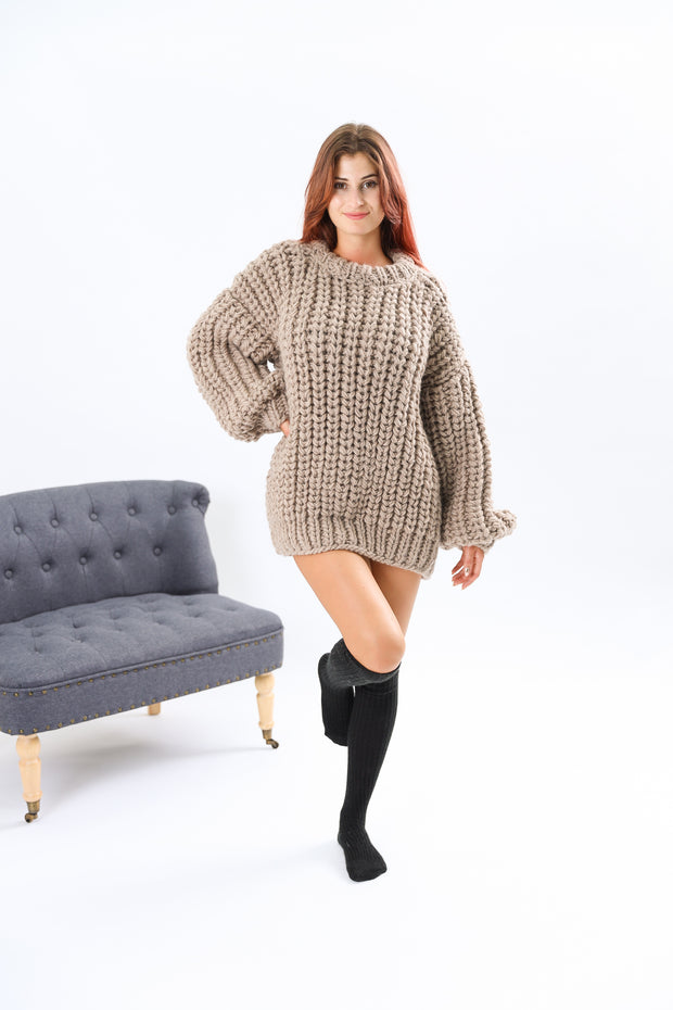 Wool knit sweater