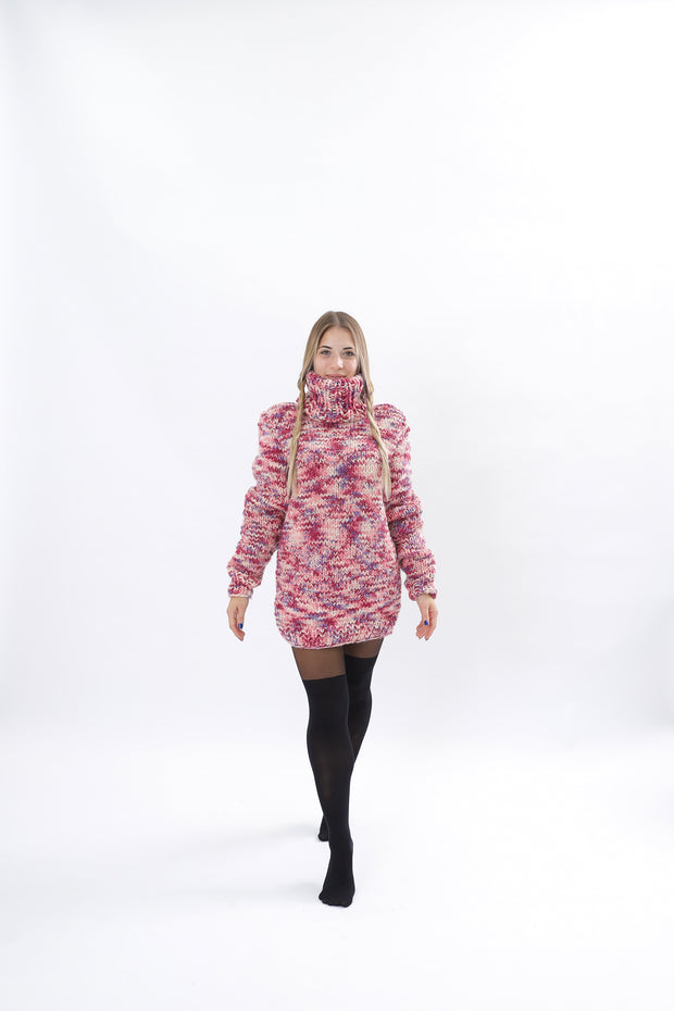 Melange Pink Wool Sweater