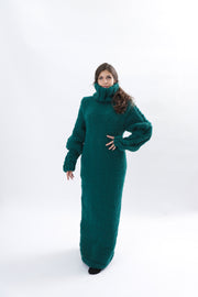 Green Knit Wool Dress