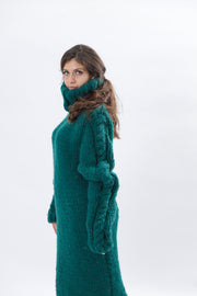 Green Knit Wool Dress