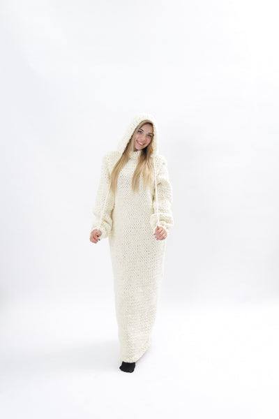 Hoodie wool dress