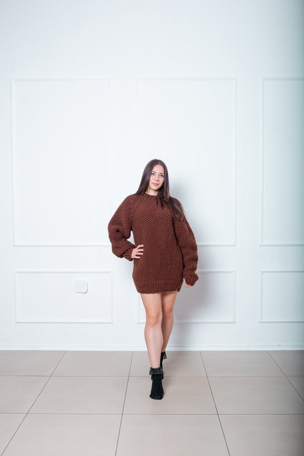 Hand knitted wool sweater