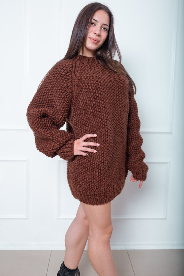 Hand knitted wool sweater