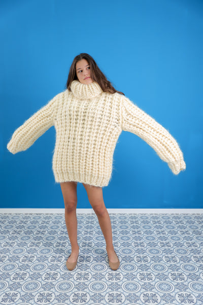 Pink Fluffy Nordic Mohair Sweater – Molimarks