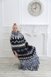 Nordic wool poncho