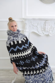 Nordic wool poncho