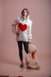 Valentine Heart Mohair  Sweater