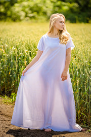 White Linen Loose Dress