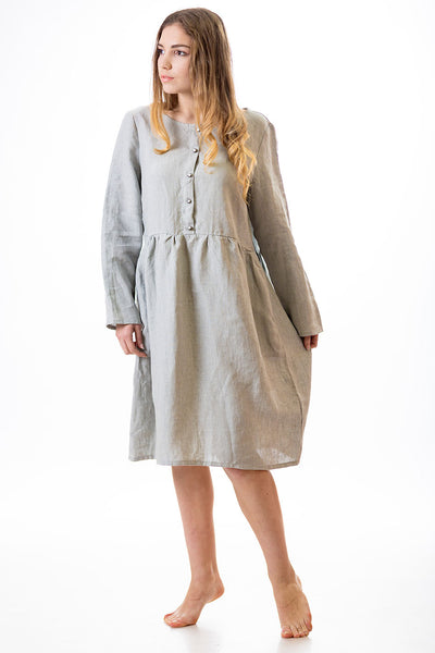 Grey Linen Dress